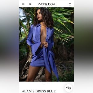 Rat & Boa, ALANIS DRESS BLUE, size XS